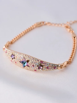 Браслет Звездное небо с фиолетовыми кристаллами Swarovski
