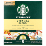 Starbucks, Nespresso®, Veranda Blend®, молотый, светлая обжарка, 8 алюминиевых капсул, 100 г (3,52 унции)