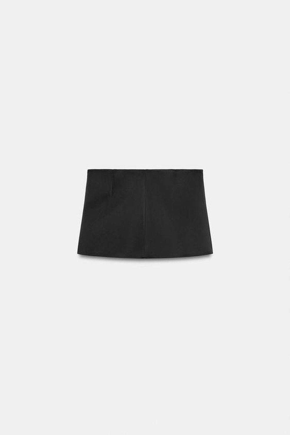 ZARA АТЛАСНАЯ МИНИ-ЮБКА, ЧЕРНЫЙ