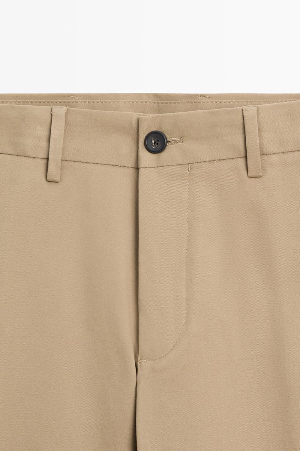 Massimo Dutti Зауженные брюки из смесового хлопка, жженый