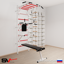 Шведская стенка Sv Sport 5620 (Турник рукоход/Брусья/Стойка/Скамья/Лестница/Канатный лаз)
