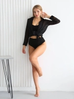 Рубашка блузка прозрачная сетка для танцев high heels