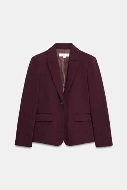ZARA БЛЕЙЗЕР С ЗОЛОТИСТЫМИ ПУГОВИЦАМИ, БУРГУНДИ