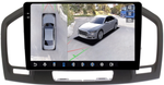 Магнитола для Opel Insignia 2009-2013 (взамен CD300 и CD400) - FarCar BX114M-360 монитор 9.5" 2K QLED на Android 13, Быстрая, CarPlay, 4G SIM-слот, 4 камеры в комплекте