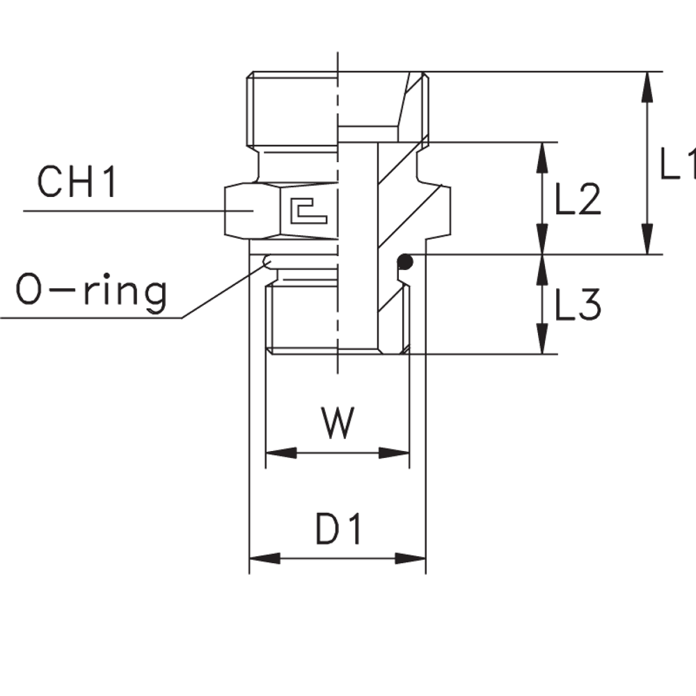 Штуцер FA DL10 UNF 1/2" (корпус) CAST
