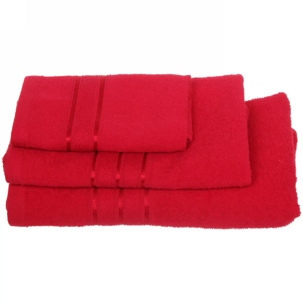 Полотенце махровое 50*80см «Comfort» цвет красный 02040 плотность 300гр/м2