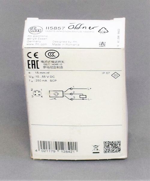 IFM IIA3015-APKG/V2A/US-100 /II5857/