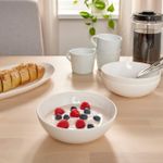Набор глубоких тарелок IKEA FROJDEFULL (ФРОЙДЕФУЛЛ), Фарфор, Белый, 16 см, 2 шт