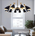 Ceiling design lamp  Duke by Delightfull (8 lampshades,  Black)