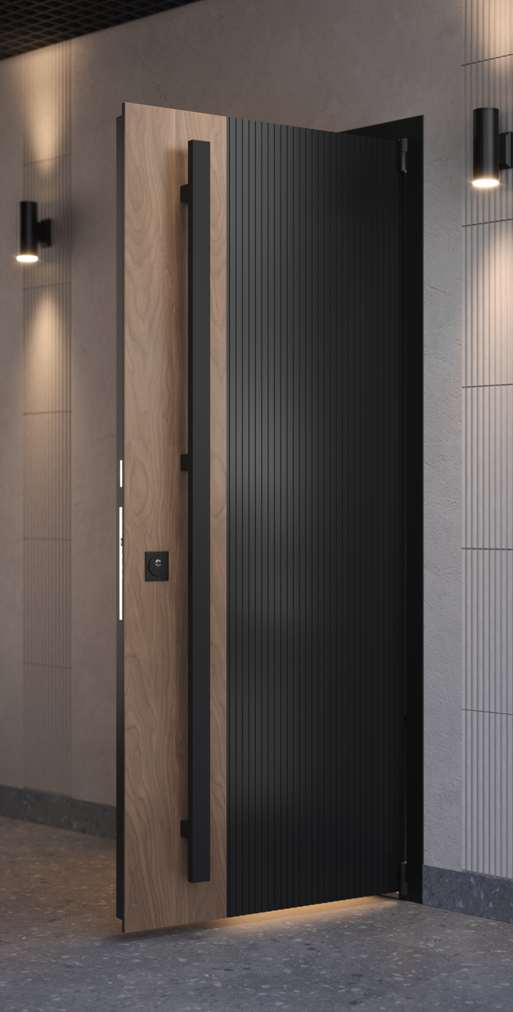 Арт. 50х25, Cталь Ral 9005, Electro LED, L-1200