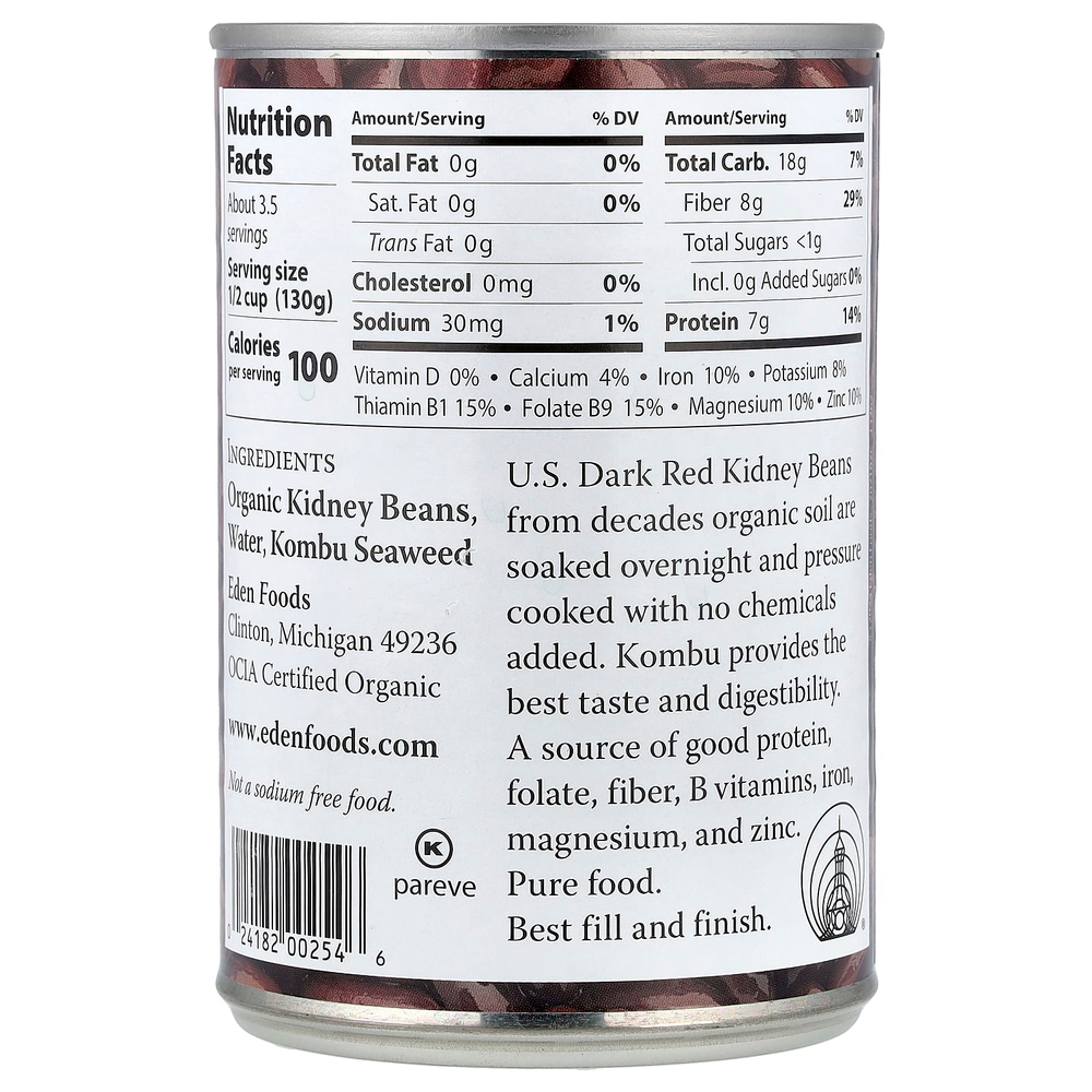Eden Foods, органическая фасоль, 425 г (15 унций)