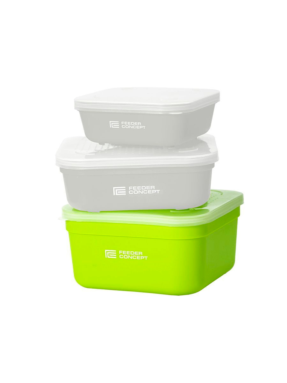 Коробка рыболовная для наживки с крышкой FEEDER CONCEPT BAIT BOX р.L