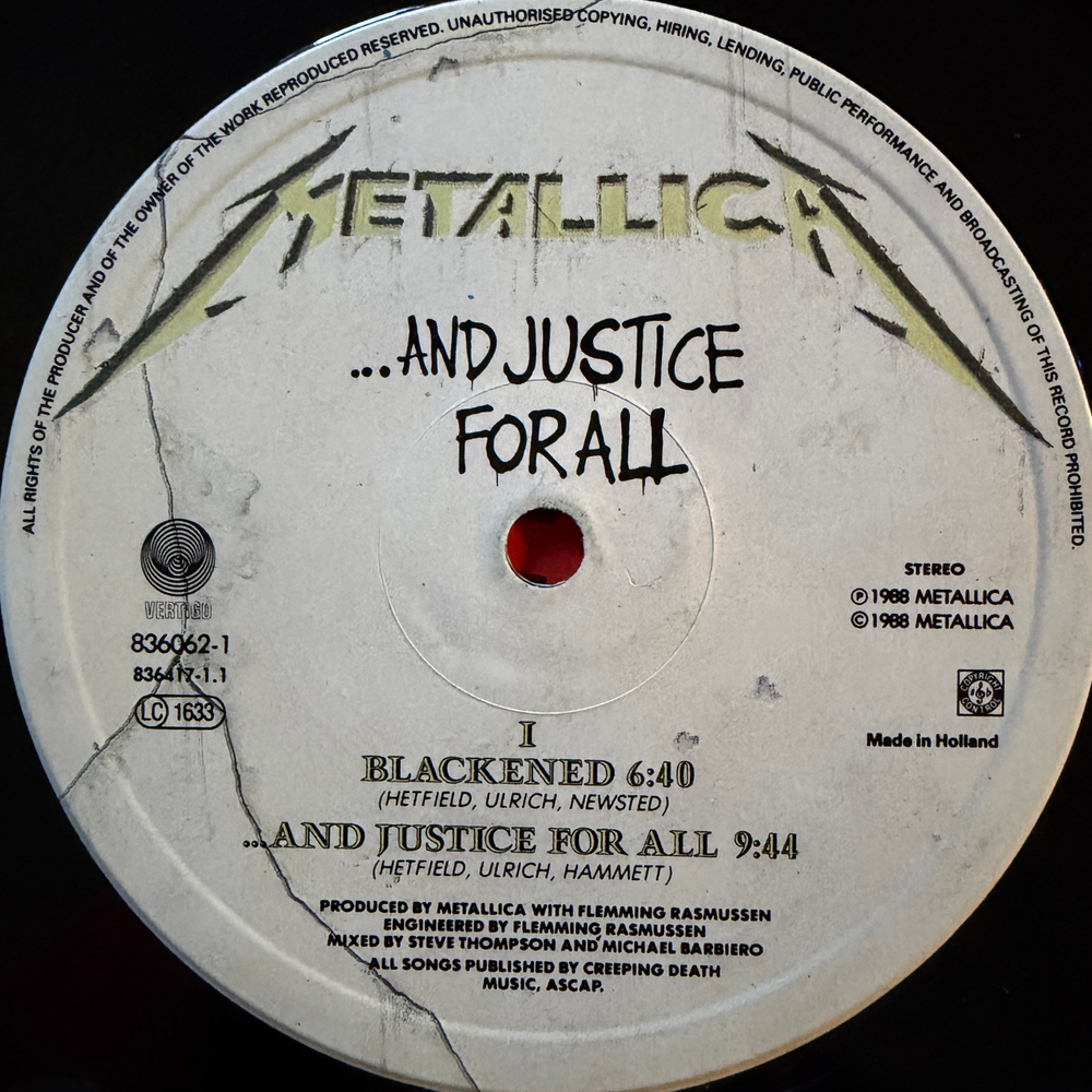 Metallica - ...And Justice For All 2LP (Голландия 1988г.)
