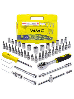 Набор инструмента 46пр. 1/4''(6-гран.)(4-14мм) WMC TOOLS WMC-2462-5 EURO