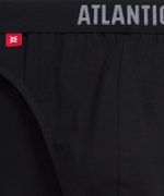 Мужские трусы слипы спорт Atlantic, набор 3 шт., хлопок, черные + изумрудные + каберне, 3MP-094
