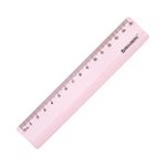Линейка пластиковая 15 см BRAUBERG "PASTEL", тонированная, ассорти, 117012