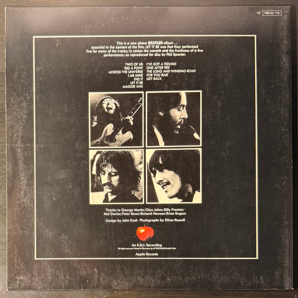 The Beatles ‎– Let It Be (Германия 1977г.)