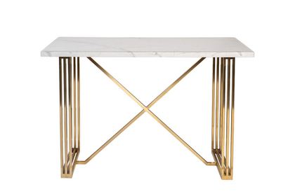 Стол-консоль 140x75x91см Garda Decor белый с золотом