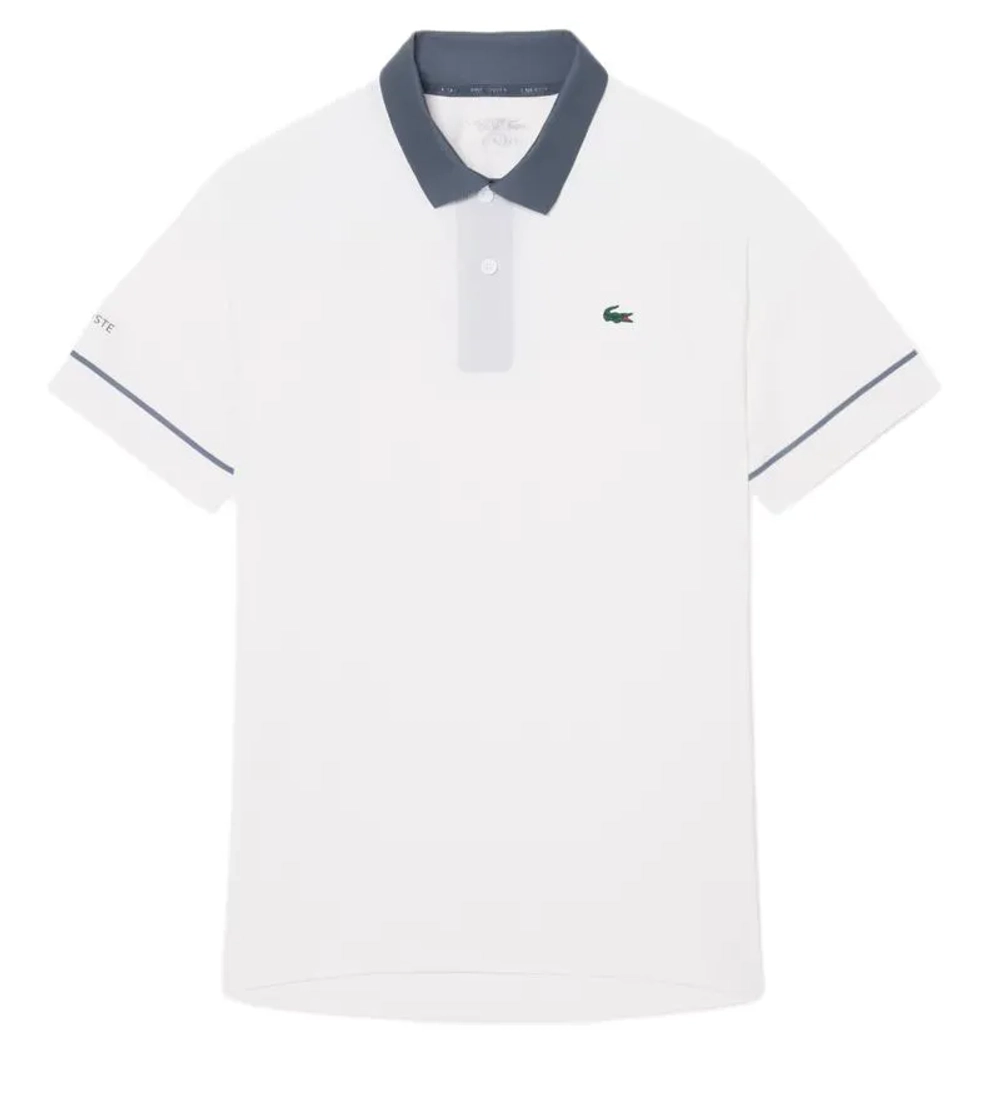 Мужское теннисное поло Lacoste Tennis x Novak Djokovic On Court - white/grey