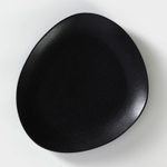 Тарелки Magistro Carbon, 26×23 см, набор 2 шт, фарфор, чёрные