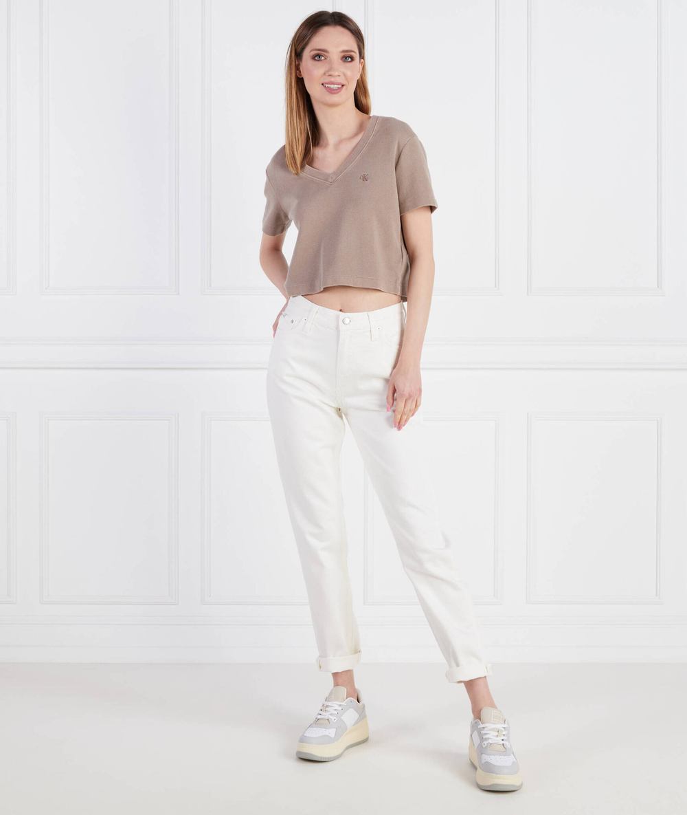 Футболка WAFFLE CALVIN KLEIN JEANS - коричневый(J20J221151)