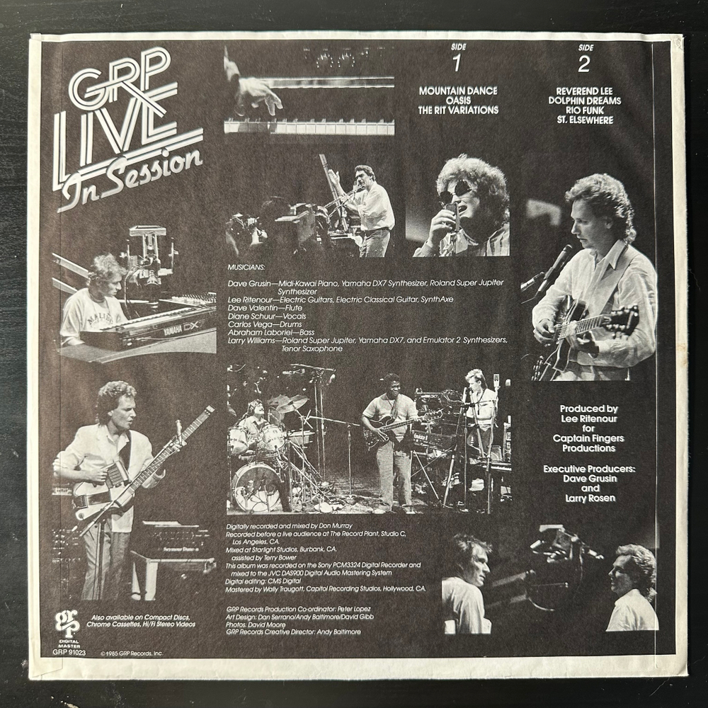 Dave Grusin / Lee Ritenour / Diane Schuur / Dave Valentin ‎– GRP Live In Session (Швейцария 1985г.)