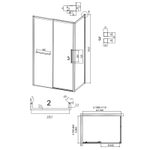 Душевой уголок Grossman Style 110х80 120.K33.05.1180.21.00 профиль Черный матовый стекло прозрачное