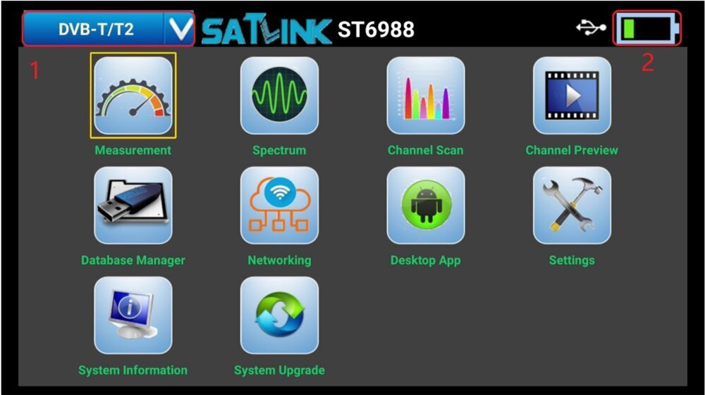 ST6988 DVB S2/T2/C MPEG-2 H.265/HEVC, SatLink