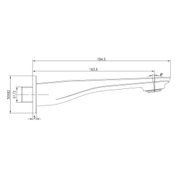 Излив для ванны Lemark LM5981CW встраиваемый