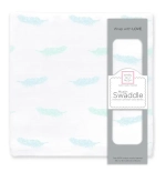 SwaddleDesigns SDM-148D-CH Пеленка муслиновая - Courage and Happiness, Pastel Blue & Pastel SeaCrystal