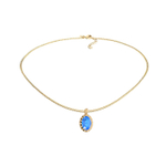 Колье Qudo TIVOLA UNICA big (G/P) Royal blue delite 3 cm 420684