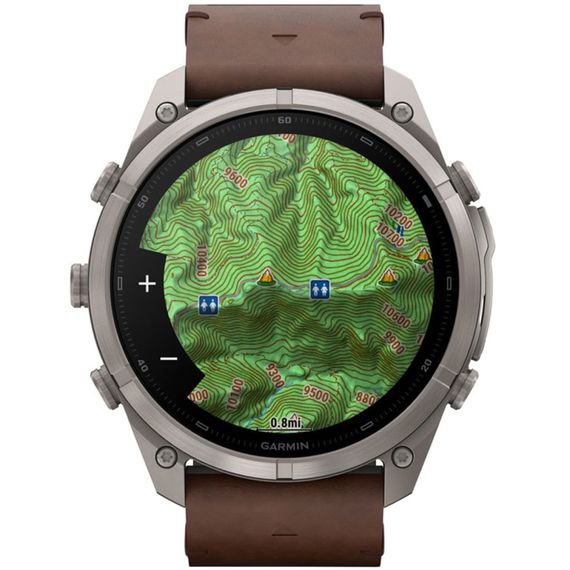 Умные часы Garmin Fenix 9 Pro inReach 51 мм AMOLED inReach Titanium Walnut Leather Band (010-04337-41)