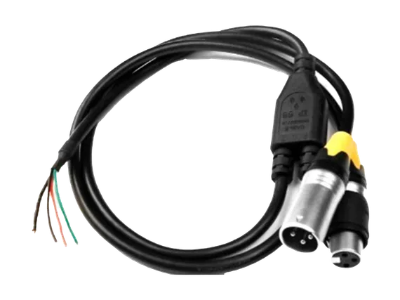 SILVER STAR Y-TYPE DMX XLR Cable IN/OUT IP65 1,5m X30047 Сигнальный распаянный кабель (3x0.5 mm2) Y