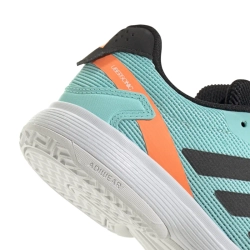 Детские теннисные кроссовки Adidas Ubersonic K - flash aqua/core black/lucid orange