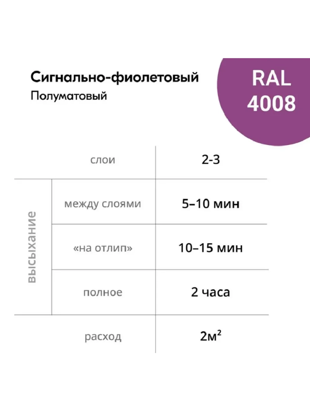Эмаль универсальная акриловая satin сигнально-фиолетовая
