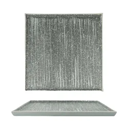 Тарелка 20*20 см h1,1 см квадратная глазурь Glossy Stone Untouched Taiga P.L. Proff Cuisine [1]