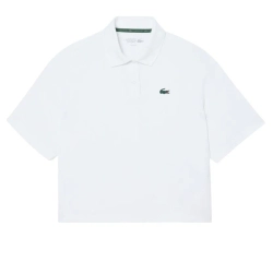 Женское теннисное поло Lacoste Ultra Dry UV Protect Sport - white