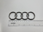 HH-186 / Audi (малый) / Логотип (шильдик, надпись, эмблема) "Audi" 13.7 см для крышки багажника / решетки радиатора / капота (1 шт.)