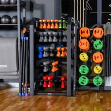 Гантель в виниловой оболочке, шестигранник PROFI-FIT 5 кг, синяя