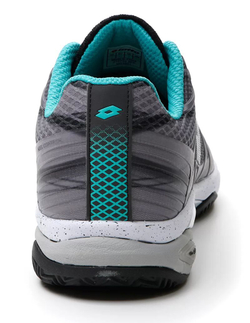 Мужские кроссовки теннисные Lotto Mirage 300 Clay - all black/all white/green