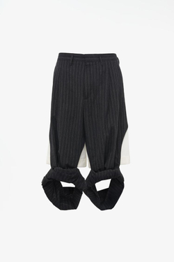 ZARA X JOHN GALLIANO БРЮКИ ИЗ КОМБИНИРОВАННОЙ ТКАНИ С РАЗРЕЗАМИ — LIMITED EDITION, ЧЕРНЫЙ