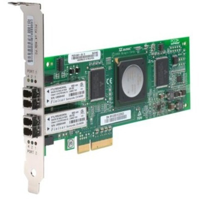 Контроллер QLogic 4Gb DP FC HBA, x4 PCIe, LC multi-mode optic QLE2462-CK