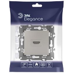 Розетка ЭРА Elegance 14-3114-16 HDMI титан | Эра Elegance