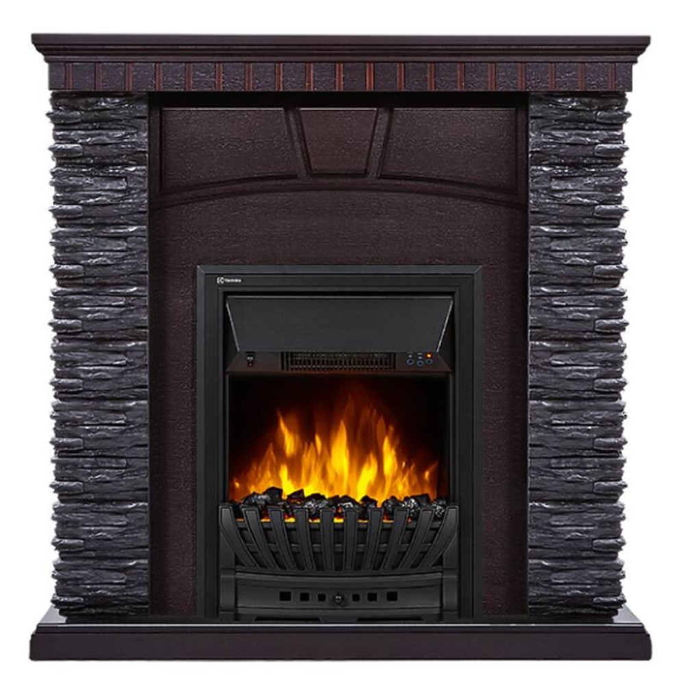 Портал Firelight Porto Classic камень черный, шпон венге