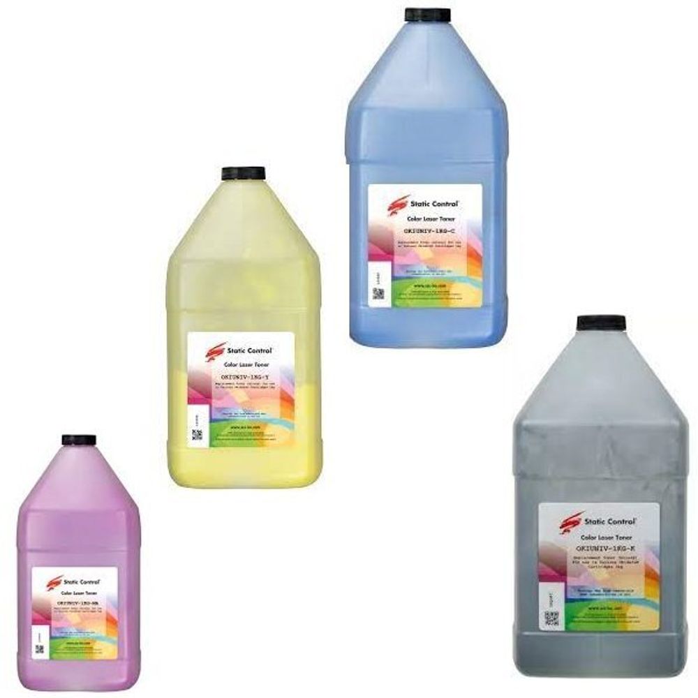 Комплект тонера OKIUNIV-1KG-CMYK для OKI C610, C810, C9650, Pro9541 (по 1кг, 4 цвета) Static Control Комплект тонера OKIUNIV-1KG-CMYK для OKI C610, C810, C9650, Pro9541 (по 1кг, 4 цвета) Static Control