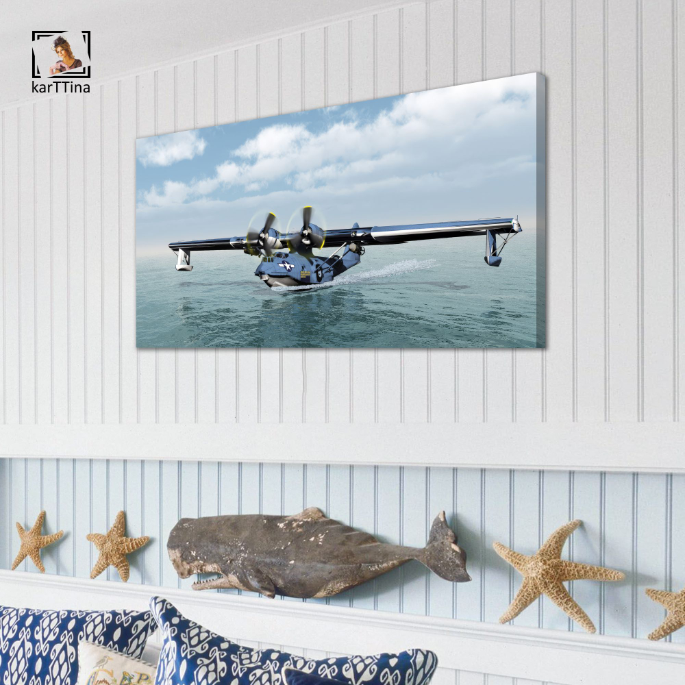 Картина на стену "BF 109 G-2" 80х40 см
