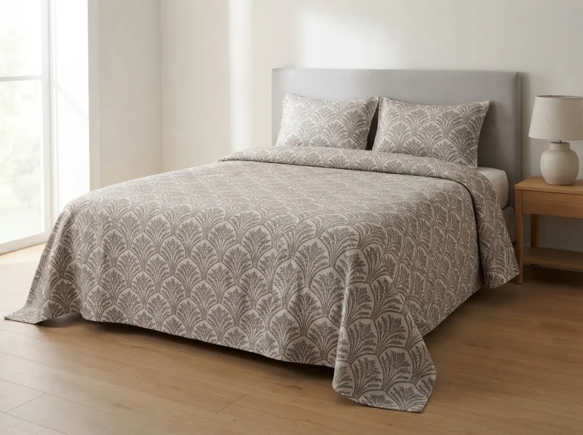 Velora Home Покрывало 1шт. 240х260 + наволочки 2 шт. 50х70 Sidelya Коричневый 100% Хлопок Kahve