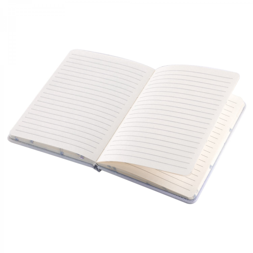 Записная книжка 11,0 см * 18,0 см , 7БЦ, Alingar, ПВХ, конгрев 3D, поролон, 96л., линия, ляссе, цветной срез, "Радужная девочка", белый