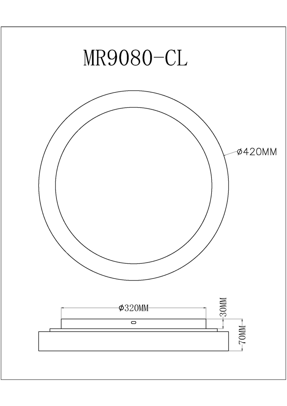 Потолочный светодиодный светильник круглый с пультом MyFar Neso MR9080-CL