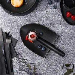 Блюдо "Лопата" 24*13 см h4 см для подачи закусок черное Black Raw Stellar P.L. Proff Cuisine [1]